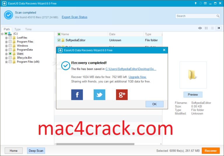 EaseUS Data Recovery Wizard 15.2.0.0 Crack + License Key Download