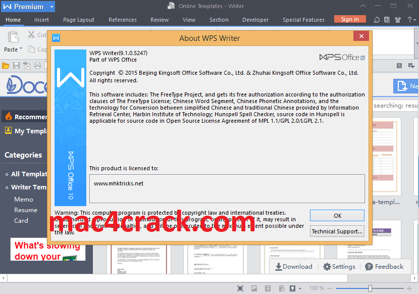 WPS Office Premium 11.2.0.11130 Crack + Activation Code 2022