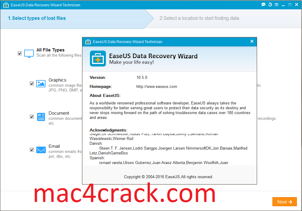 EaseUS Data Recovery Wizard 16.4 Crack + License Key Download